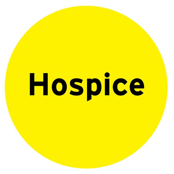 Medical Use Labels - HOSPICE, Communication Label, 1" Circle