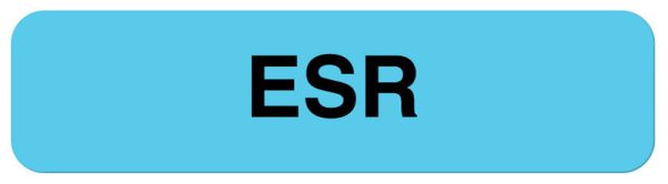 Medical Use Labels - ESR Label, 1-1/4" x 5/16"