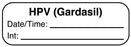 Medical Use Labels - HPV GARDASIL, 1-1/2" x 1/2"