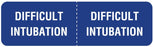 Medical Use Labels - DIFFICULT INTUBATION Line Identification Label, 3" x 7/8"