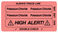 Medical Use Labels - POTASSIUM CHLORIDE, Piggyback Line Identification Label, 3-1/4" x 1-3/4"