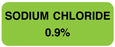 Medical Use Labels - Medication ID Label, SODIUM CHLORIDE 0.9% 2-1/4" X 7/8"