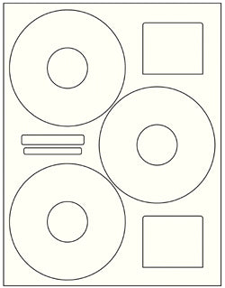 Medical Use Labels - CD/DVD Face, Zip & DAT Inkjet Labels, 8-1/2" x 11"