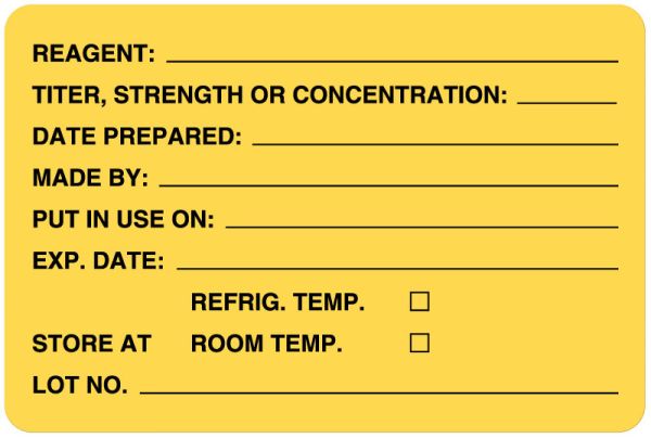 Medical Use Labels - Laboratory Reagent Label, 3" x 2"