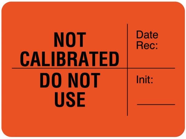 Medical Use Labels - Calibration Label, 1-3/4" x 1-3/4"