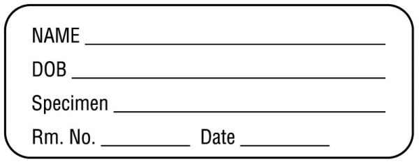 Medical Use Labels - Pathology Labels, 2" x 3/4"