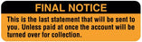 Medical Use Labels - Final Billing Label, 3" x 7/8"