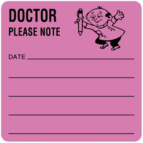 Medical Use Labels - Doctor Reminder Labels, 2-1/2" x 2-1/2"