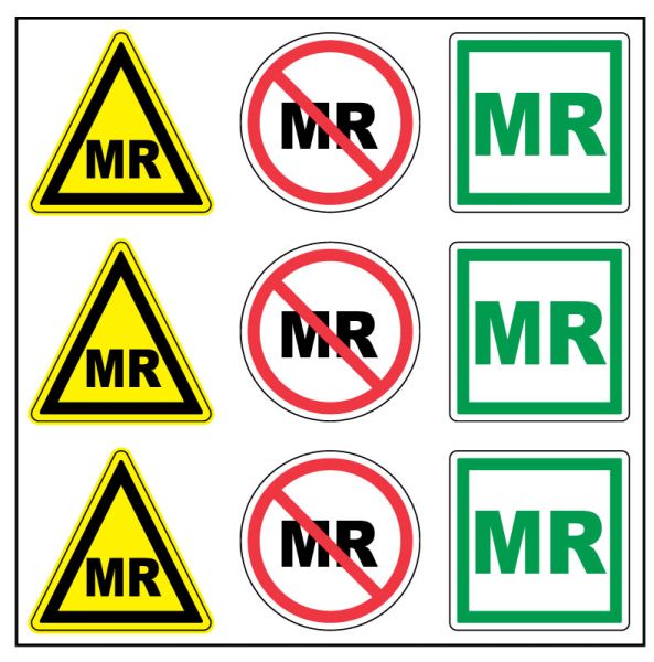 Medical Use Labels - MRI Safety, 1-1/2" x 1-1/2"