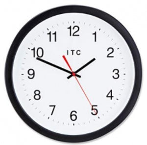 Uline Radio Controlled Wall Clocks - Radio Controlled Wall Clock, Plastic, 14" - H-2811