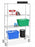 Uline Mobile Shelving - SHELVING, MOBILE, CHROME, 48"X18"X78" - H-4256