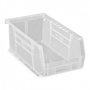 Uline Clear Plastic Stackable Bins - BINS, STACK, CLEAR, 7.5"X4"X3" - S-12414C