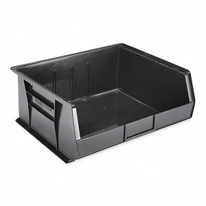 Uline Clear Plastic Stackable Bins - BIN, STACK, 15X16.5X7, BLACK, EACH ONLY - S-12420BL