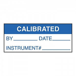 Uline Inspection Labels - "Calibrated" Inspection Label, Vinyl, 1-1/2" x 5/8" - S-13100