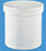 Uline White Round Wide-Mouth Jars - White Round Wide-Mouth Plastic Jars, 16 oz., White Cap - S-14510