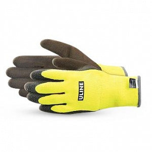 Uline Super Gription Hi-Vis Thermal Latex Coated Gloves - Super Gription Hi-Vis Thermal Latex Coated Gloves, Size XL - S-19885X