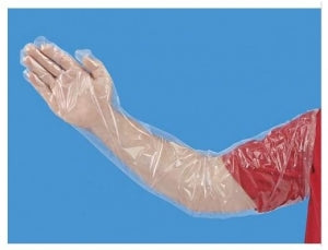 Uline Shoulder Length Poly Gloves - Shoulder-Length Poly Gloves, 35", Clear - S-20329