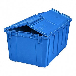 Uline Plastic Round Trip Totes - Round Trip Totes, Blue, 25.2" x 15.5" x 11" - S-9745BLU