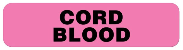 Medical Use Labels - Cord Blood Label, 1-1/4" x 5/16"