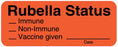 Medical Use Labels - Rubella Status Label, 2-1/4" x 7/8"