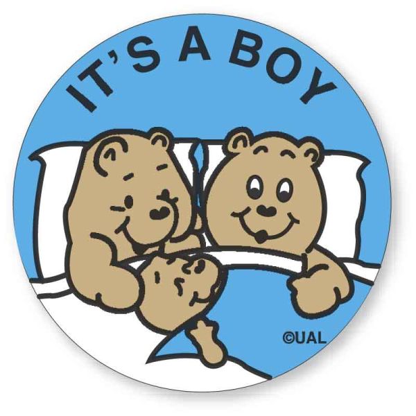 Medical Use Labels - IT'S A BOY, Kids' Sticker, 2-1/2" x 2-1/2"