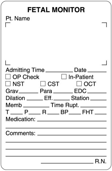 Medical Use Labels - Maternal/Child Health Communication Label, 2-5/8" x 4"