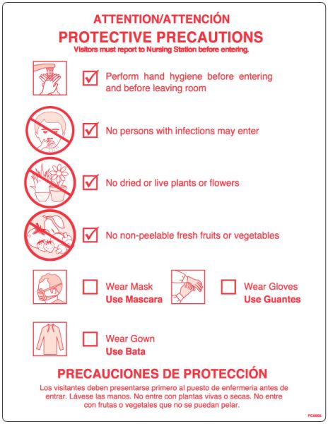 Medical Use Labels - Protective Precautions Labels, 8-7/8