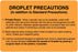 Medical Use Labels - Droplet Precautions Labels, 4" x 2-5/8"