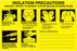 Medical Use Labels - Isolation Precaution Labels, 8" x 5-1/4"