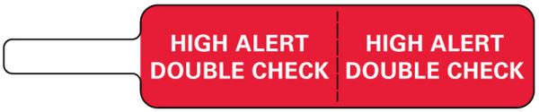 Medical Use Labels - HIGH ALERT Flag, 3-7/8" x 3/4"