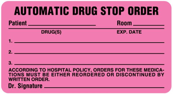 Medical Use Labels - Pharmacy Drug Renewal Label, 3" x 1-5/8"