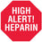 Medical Use Labels - HEPARIN, Alert Label, 1-1/2" x 1/2"