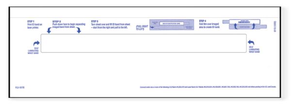 Medical Use Labels - Adult Patient Identification Laser Wristband, 11" x 3"