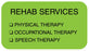 Medical Use Labels - Rehab Services, 1-5/8" x 7/8"