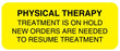 Medical Use Labels - Physical Therapy Treatment, 2-1/4" x 7/8"