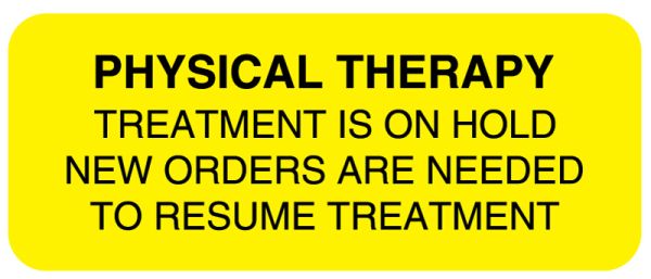 Medical Use Labels - Physical Therapy Treatment, 2-1/4" x 7/8"