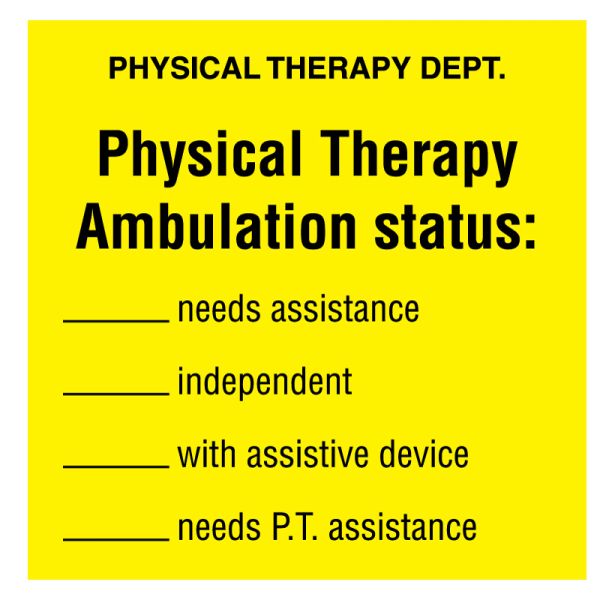 Medical Use Labels - Physical Therapy Ambulation, 2-1/2" x 2-1/2"