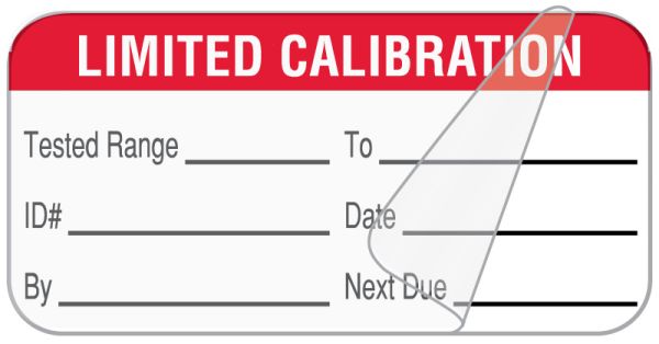 Medical Use Labels - Limited Calibration Label, 1-1/2" x 3/4"