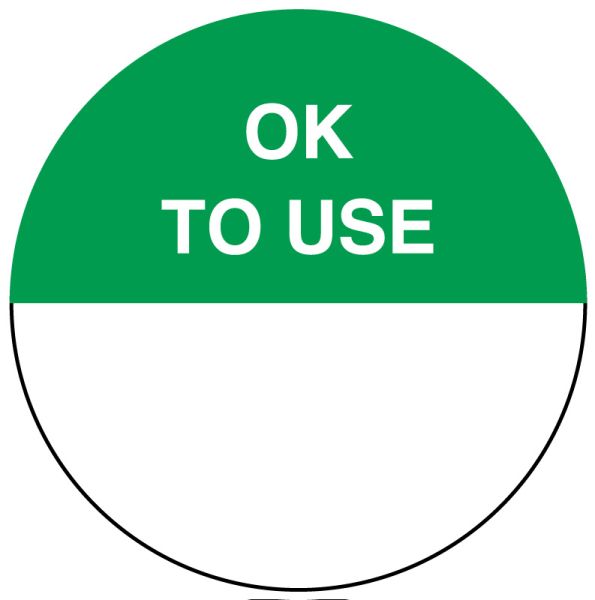 Medical Use Labels - OK TO USE, 1-1/2" Dia