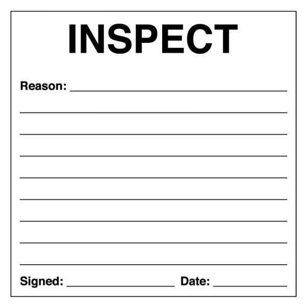 Medical Use Labels - INSPECT, 4" x 4"