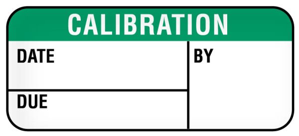 Medical Use Labels - Calibration Label, 7/8" x 3/8"