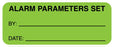 Medical Use Labels - Alarm Parameters Set, 2-1/4" x 7/8"