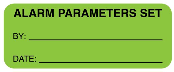 Medical Use Labels - Alarm Parameters Set, 2-1/4" x 7/8"