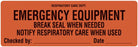 Medical Use Labels - Emergency Equipment Label, 6" x 2"