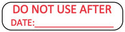 Medical Use Labels - DO NOT USE AFTER, Medication Instruction Label, 1-5/8" x 3/8"