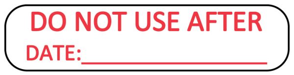 Medical Use Labels - DO NOT USE AFTER, Medication Instruction Label, 1-5/8" x 3/8"