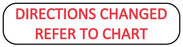 Medical Use Labels - DIRECTIONS CHANGED, Medication Instruction Label, 1-5/8" x 3/8"