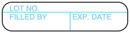 Medical Use Labels - LOT NO. FILL BY, Medication Instruction Label, 1-5/8" x 3/8"