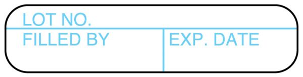 Medical Use Labels - LOT NO. FILL BY, Medication Instruction Label, 1-5/8" x 3/8"