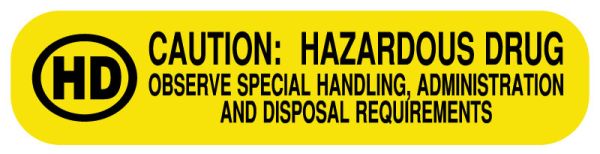 Medical Use Labels - HAZARDOUS DRUG, Medication Instruction Label, 1-5/8" x 3/8"